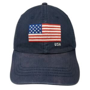 state of mine Blue Baseball Cap One Size American Flag USA Stars Strapback Hat